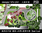 城市公园-社区公园-街头小游园PSD分层 平面图