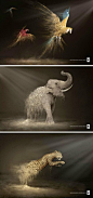 Public service advertisements designed by World Wildlife Fund: 