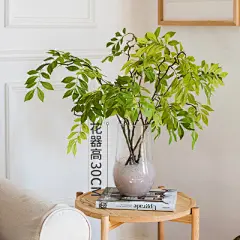 【掬涵】紫藤萝枝叶仿真花绿植物垂吊篮插画配材玄关花艺清新高档-淘宝网