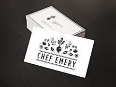 I had some fun designing a logo for a chef. It was pure heaven to tinker around in Illustrator drawing all manner of culinary delights to represent her brand.