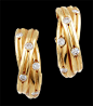 CARTIER Diamond Rolling Earring - Yafa Jewelry