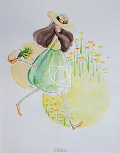 #早安#多吃蔬菜，就可以像果蔬小姐这般身材曼妙轻盈啦【Alina小迪原创手绘插画《蔬果小姐》作品欣赏】