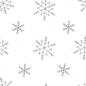 雪花之吻冬季主题手绘图案AI矢量纹理PNG免抠 (32)