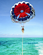 A foreign tourist parasails off of Grace Bay Beach, Providenciales, Turks and Caicos by Matthew Wakem on 500px