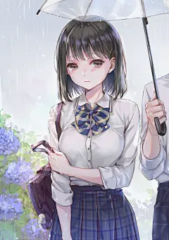 日本画师青红原画插画时尚少女厚涂CG壁纸图集美术图片素材 – ACG图包网