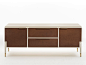 Leather sideboard with drawers CASTELLO | Sideboard by OAK