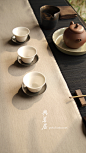 【與茗居】B010 布帛茶巾 驼色+中灰色 双层双面 丝麻 茶席|桌旗-淘宝网