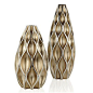 Modern Sequence Vases are dipped in a timeless champagne finish for a glam chic look. $49.95 - $59.95 #ZGallerie: 