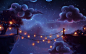 abstract animated bridges cartoonish clouds wallpaper (#1703271) / Wallbase.cc