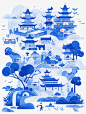 AI绘画|蓝色系中国•梦入江南烟水路