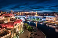 天津海河津湾广场天津站夜景图片下载