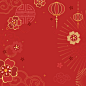 Free vector chinese new year mockup illustration