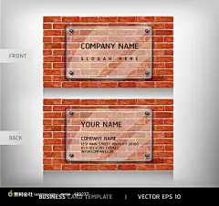 透明亚克力板名片背景矢量图片素材设计模版下载