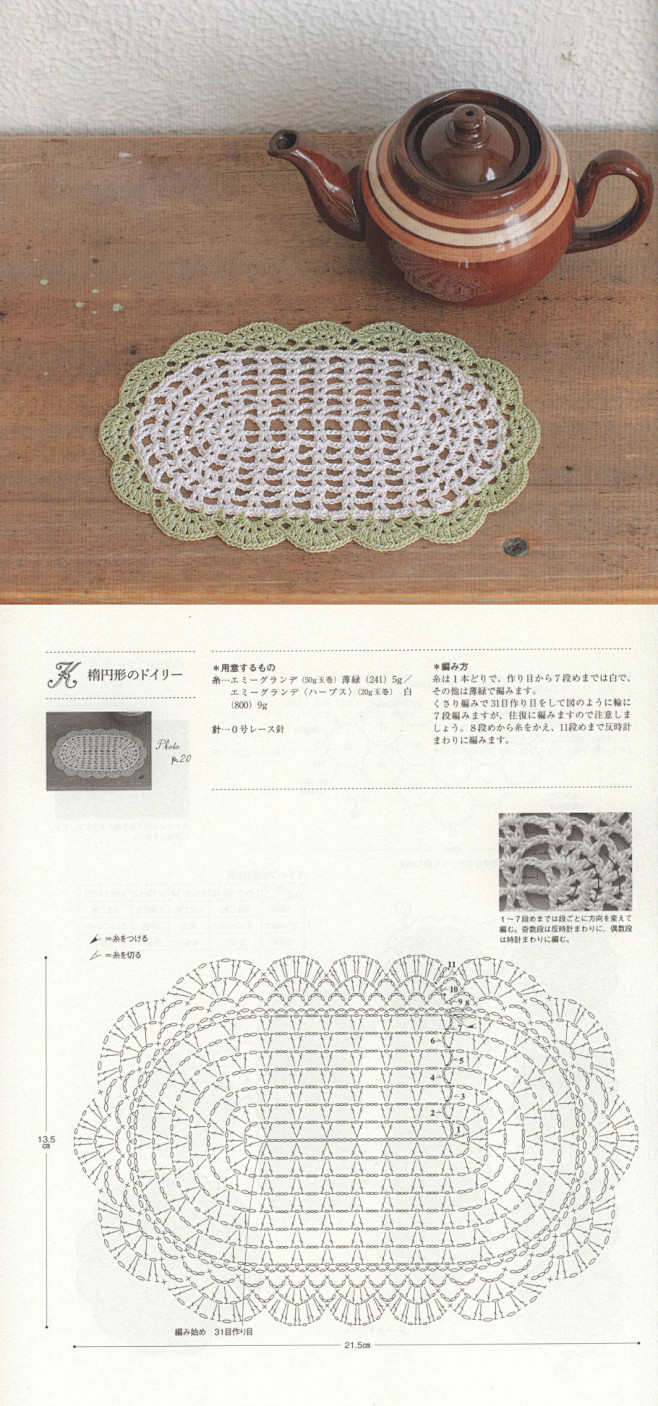 【蕾丝钩编の桌布】- #图解# #手工#...