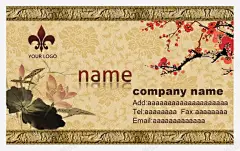 中国传统名片荷花 页面网页 平面电商 创意素材