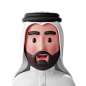 元宇宙创意3D卡通头像 PNG免抠图 Arabian-Man