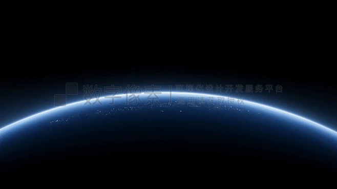 科技感深色发光行星地球发光地平线背景图2-花瓣网