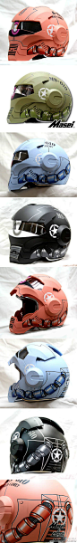 Masei Helmet出品的MS涂装钢铁侠头盔，个人觉得这头盔简直chouchulexinjingjie，但是我觉得可能大概或许还会有人想买的电邮sales@maseihelmets.com 或者ebay:O网页链接