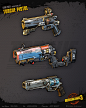 Borderlands 3 - Torgue Pistol, Jason Norman : Boob-boom shake the room!! This pistol makes its own introduction! Aint no need for a silencer. *finger snap*. I created the inks you see on the Torgue pistol. This game has been such a blast to work on!

Low/