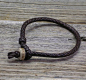 Fancy - Braided Leather Bracelet with Deer Antler Button