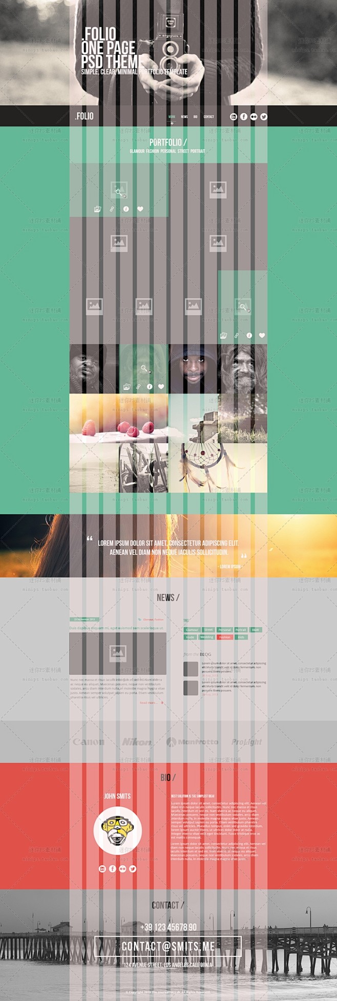 12号国外简约大气企业个人网站网页web...
