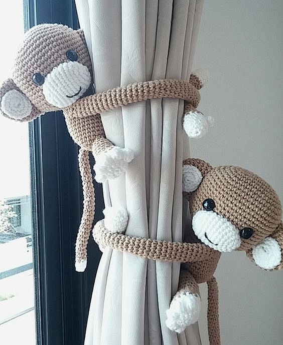Monkey curtain tie b...