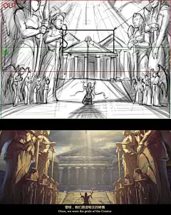 女神联盟品牌CG分镜稿成品对比图