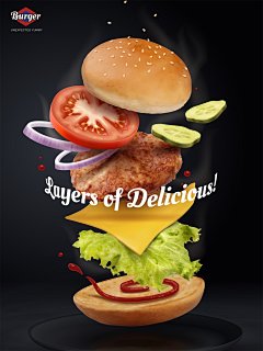 西式美食矢量海报