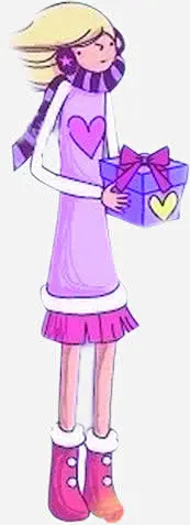 手绘冬季贺卡女生_新图网 https://ixintu.com 冬季 贺卡 女生