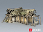 【新提醒】破草堂 土砖房 破房子古建筑模型-场景模型区 (cg009) 游美网