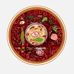 手绘美食火锅插画图片大小3000x3000px 图片尺寸3.41 MB 来自PNG搜索网 pngss.com 免费免扣png素材下载！餐饮美食#红油#火锅插画#卡通手绘#辣椒#莲菜#美食#美味#手绘美食火锅#香辣火锅#小青菜#
