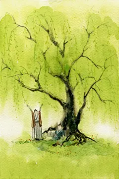 〔 古风水彩插画 〕作者' 桃年 °