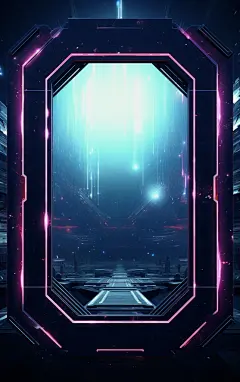 光效科技边框背景素材图