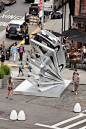 "Climbing Up" Pop-Up for Range Rover on view in NYC #Architecture #Art #Aluminum #LRClimbingUp