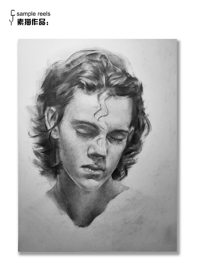 01:20:57绘画作品-闭眼男头像素描教程1晚班ly该采集也在以下画板加载