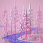 Colorful Nature Explorations : Stylized, vibrant 3d nature explorations.