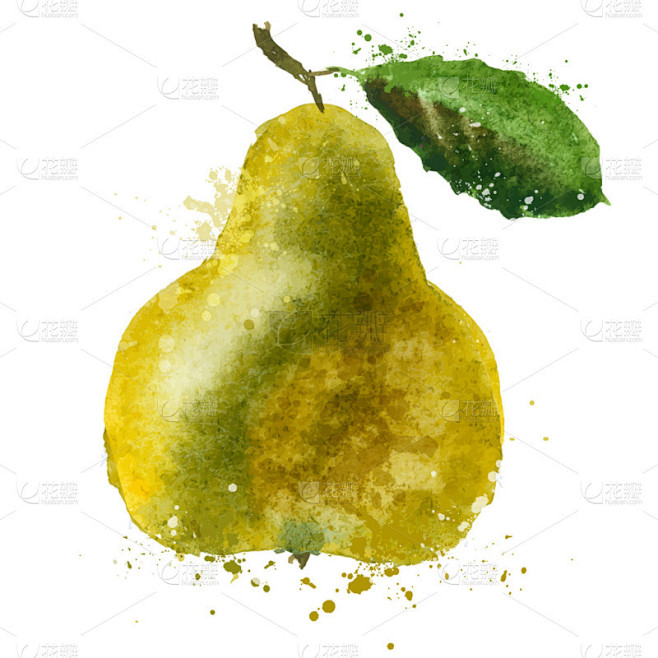 梨矢量 logo 设计模板。水果或食物图标.