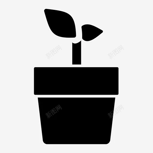 种植室内种植叶子图标 页面网页 平面电商 创意素材-花瓣网