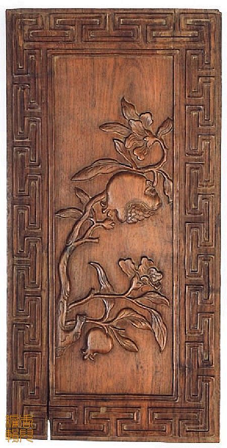 21:22:33明式家具 br/>明·黄花梨折枝石榴纹浮雕纹样与图案ibli同采
