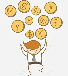 洒落的金币 钞票 钱 银子 元素 免抠png 设计图片 免费下载 页面网页 平面电商 创意素材