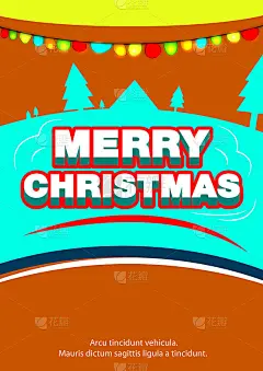 圣诞，新年快乐海报。向量的名片。文字排版。