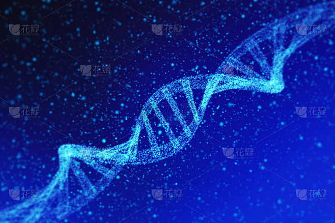 DNA，螺旋模型在医疗保健和医学技术概念...