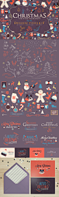 圣诞特典：400+圣诞主题设计素材包 Christmas Bundle 2016（2.35GB, AI, EPS, PSD 格式） – 设计小咖