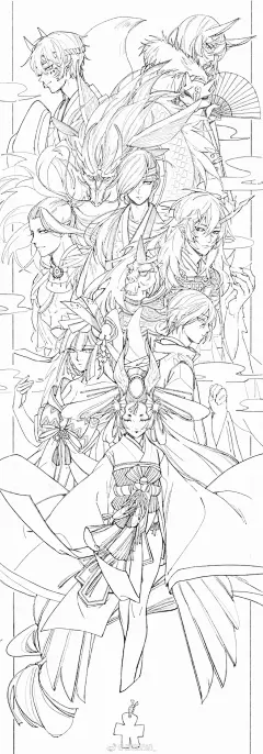 【漫画教材】线稿临摹练手素材39【推荐课程】从零开始学漫画，适合新手无压力O网页链接 ​​​​