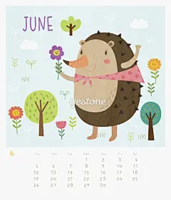 韩国插画_台历_日历_插画_风光_风景_清新_Yestone邑石网_高品质的版权图片及商业正版图片素材提供商