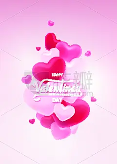 背景,情人节,幸福,贺卡,浪漫,情人节卡,模板,二月,三维图形,节日