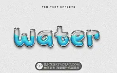 透明水滴水珠液体液化文字特效创意海报字效智能图层样机PSD素材-淘宝网