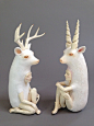 探索人和动物之间关系的陶瓷雕塑。 | 美国艺术家Crystal Morey