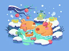 【十一月】日历小场景插画