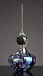 Elegant Violet Lavender Perfume Bottle: Bryce Dimitruk: Art Glass Perfume Bottle - Artful Home